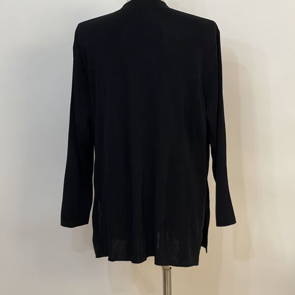 Exclusively Misook Cardigan Top X-Large Black - Picture 4 of 8